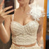 Bustier Blanco con Perlas